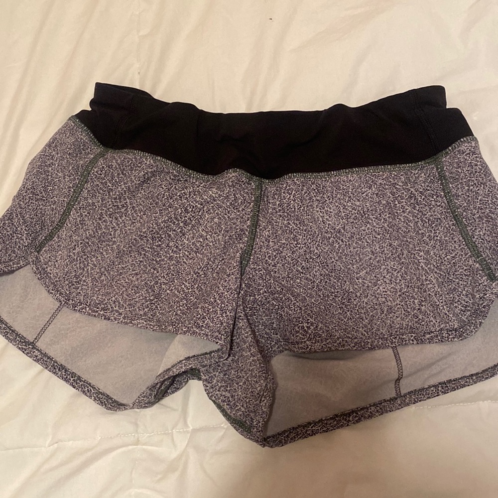 Grey lululemon speed up shorts size 4